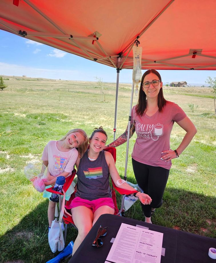 patient at a neighborhood event